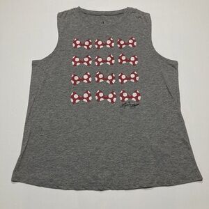 Disney Parks Minnie Mouse Bow Graphic Gray Sleeveless Tank Women’s Plus Size 3X